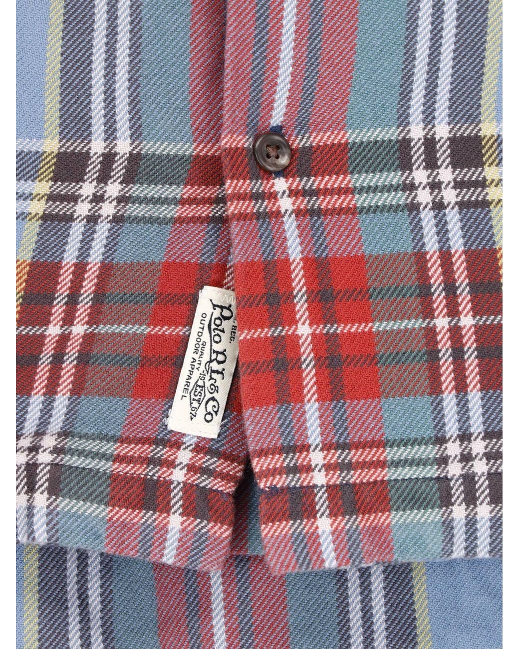 Polo Ralph Lauren Blue Checked Flannel Shirt for men