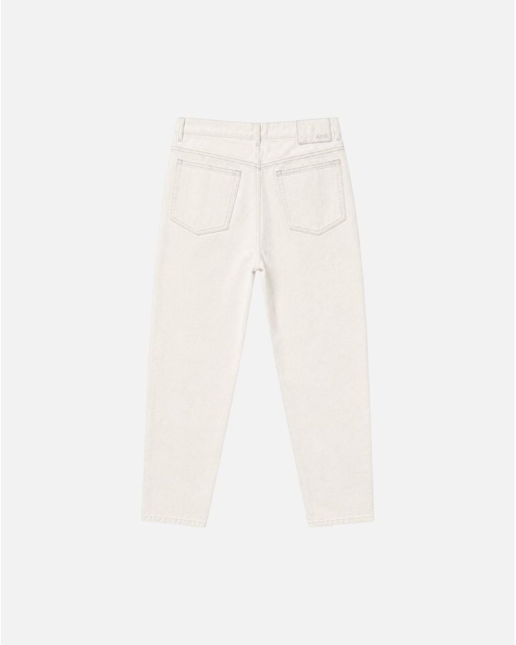 A.P.C. White Straight-Leg Five-Pocket Jeans for men