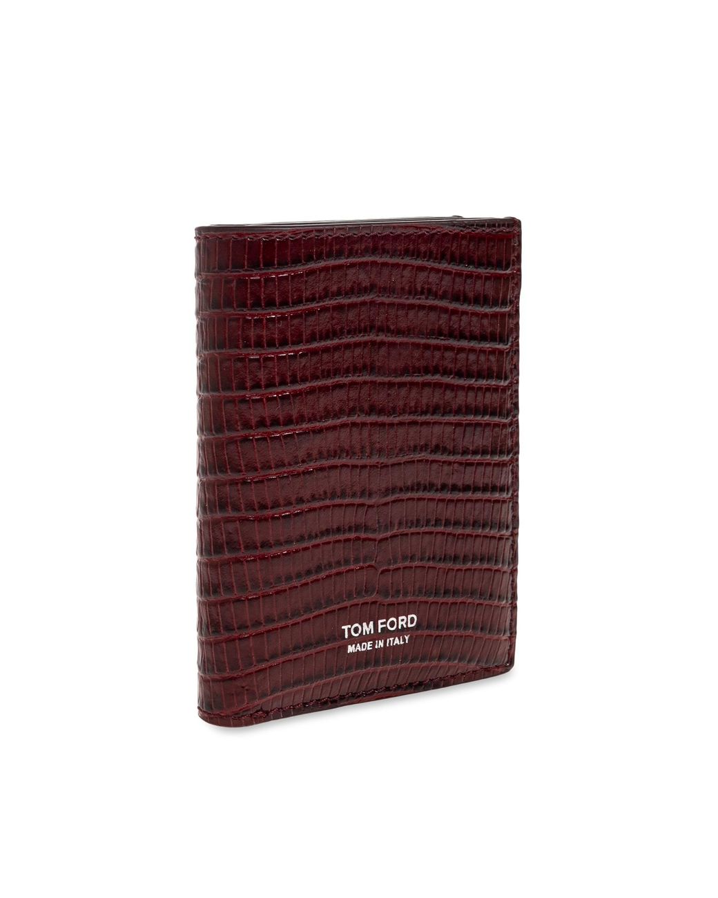 Tom Ford Purple Embossed Bi-Fold Wallet for men