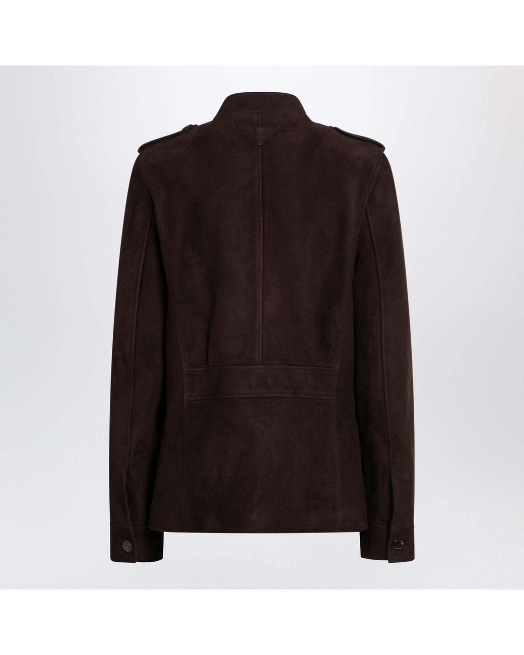 Prada Brown Long-Sleeved Button-Up Jacket