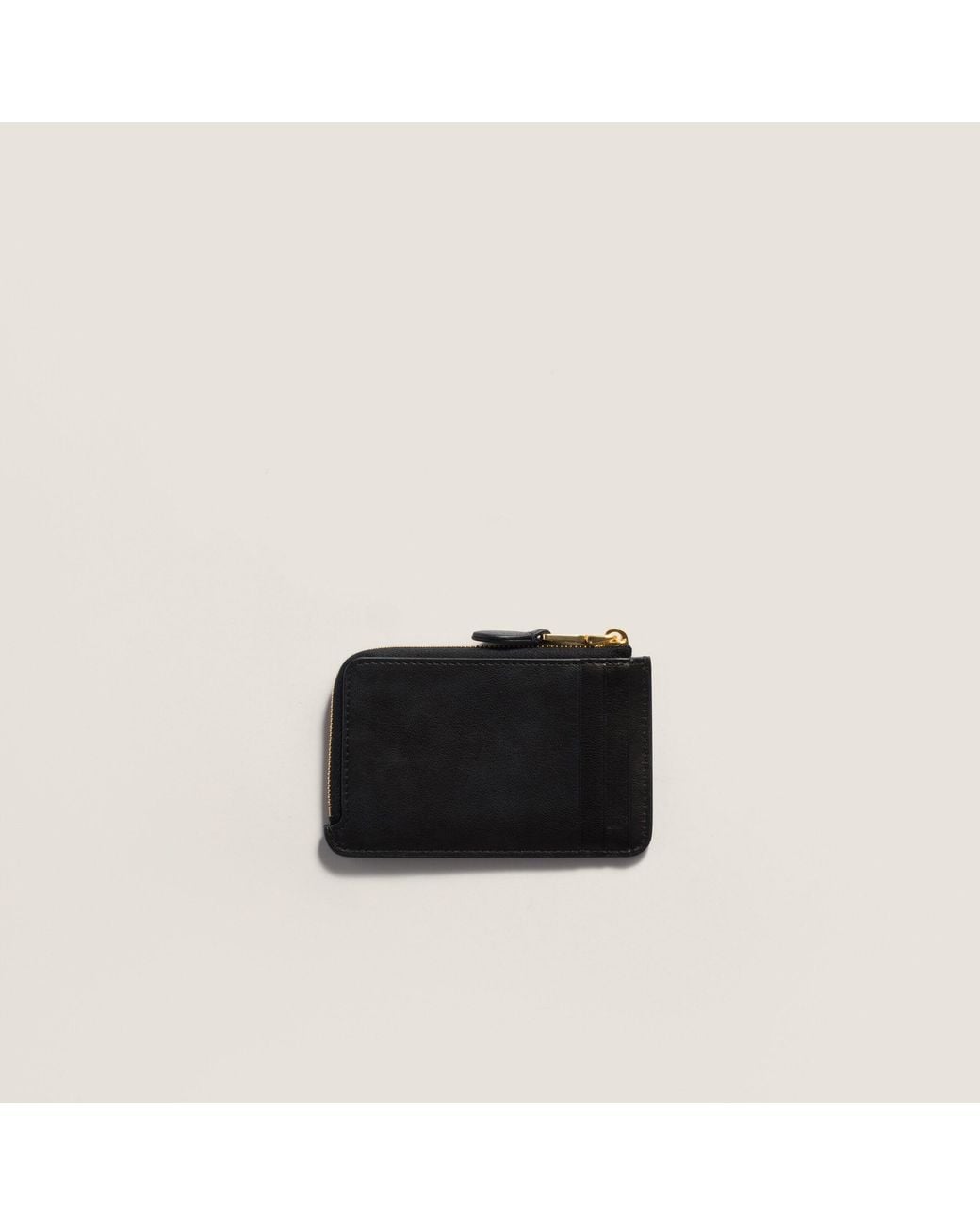 Miu Miu Black Nappa Leather Envelope Card Holder