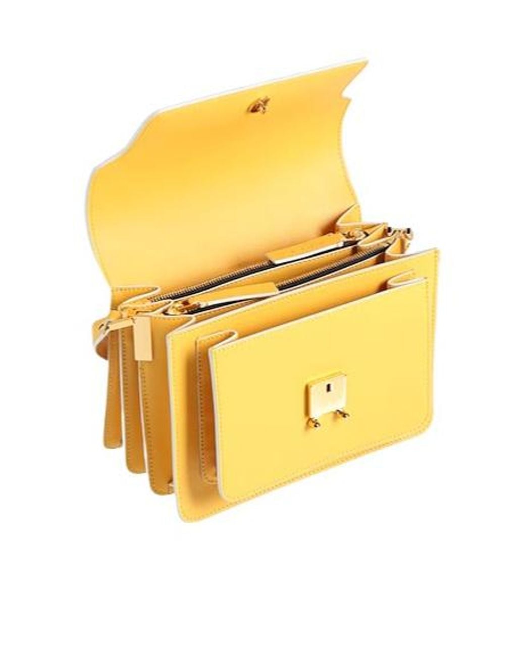 Marni Yellow Flap Shoulder Bag