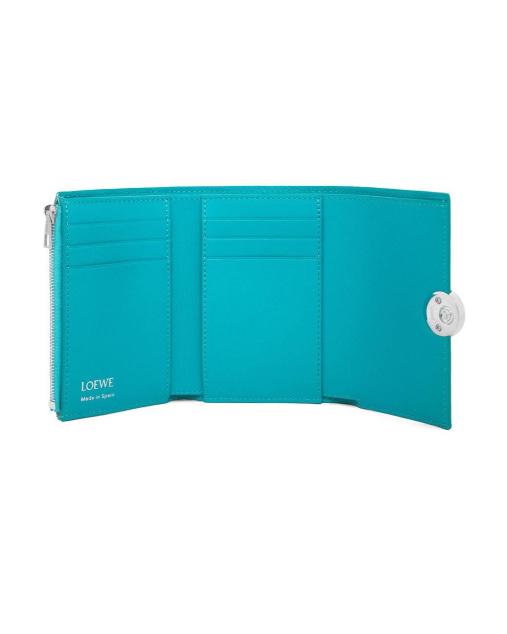 Loewe Blue Pebble Small Vertical Wallet