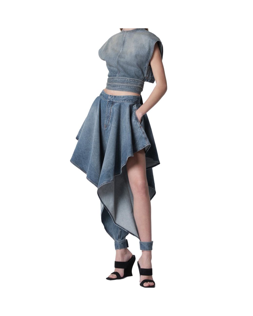 Alaïa Gray Sleeveless T-Shirt