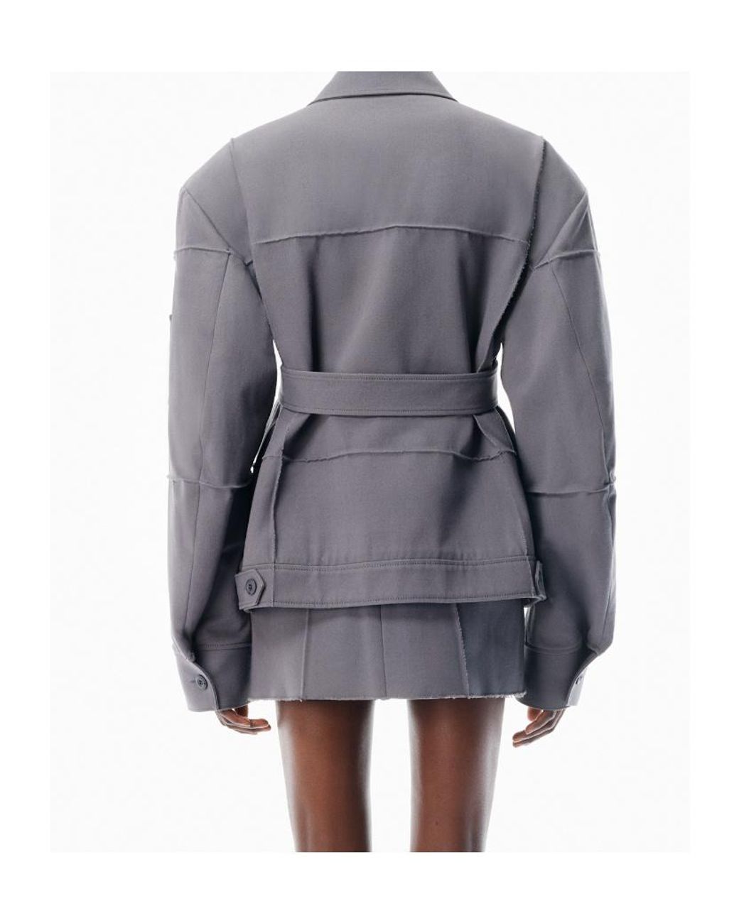 Alexander Wang Gray Cotton-Blend Drill Jacket