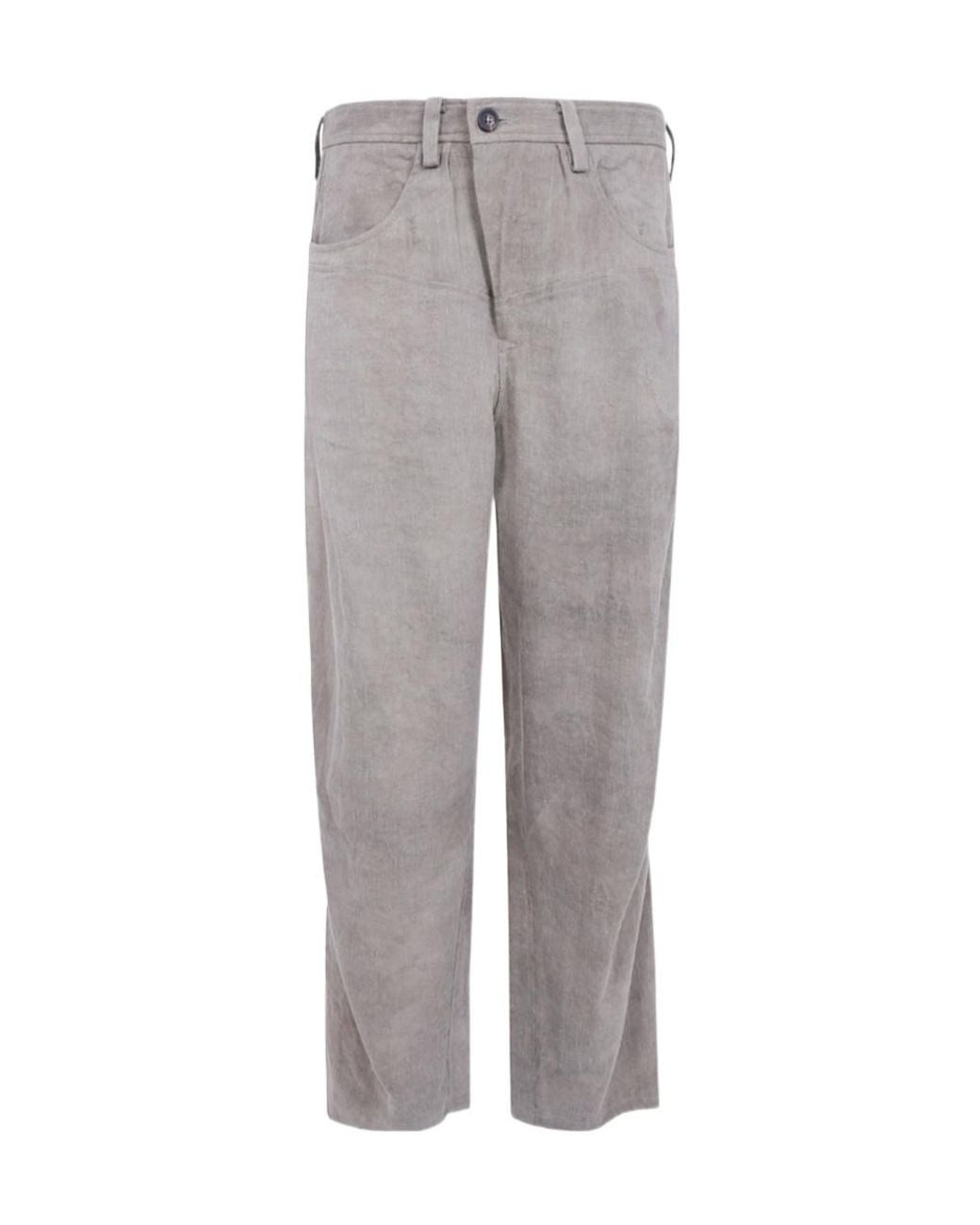 Ziggy Chen Gray Jacquard Worker Jeans for men