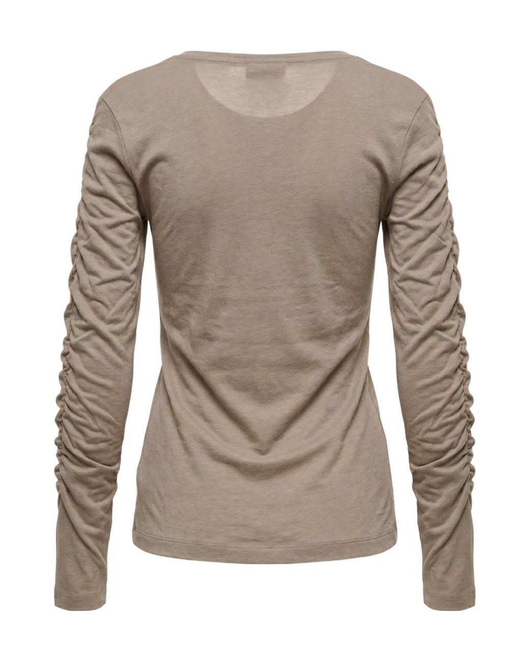 Pinko Brown Ruched Long-Sleeve Top