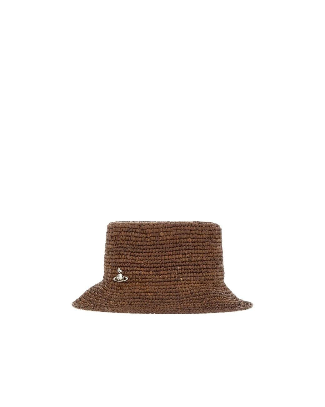 Vivienne Westwood Brown Raffia Bucket Hat