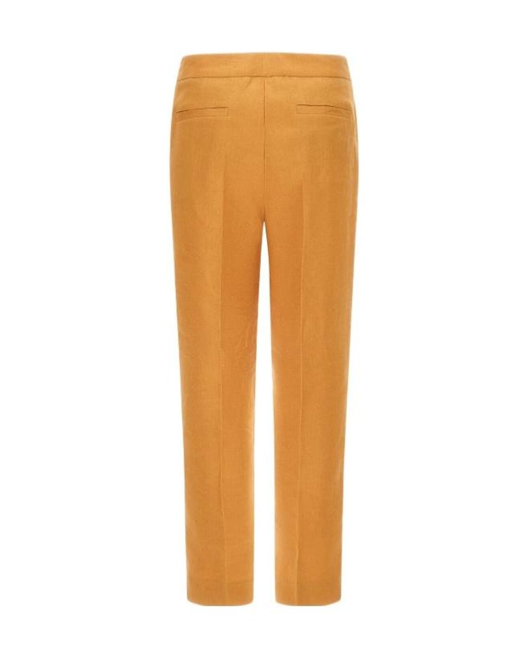 Herno Orange Straight Leg Tailored Trousers