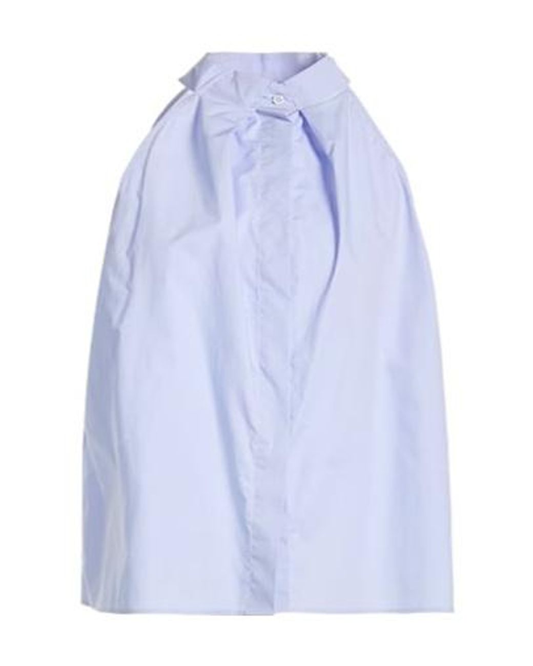 MAX&Co. Blue Sleeveless Solid Shirt