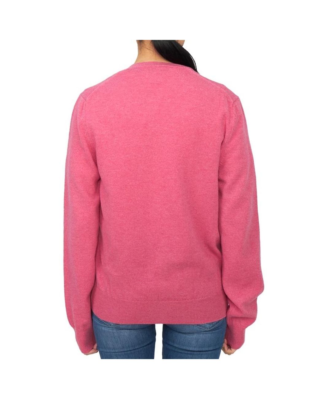 COMME DES GARÇONS PLAY Pink Wool Cardigan