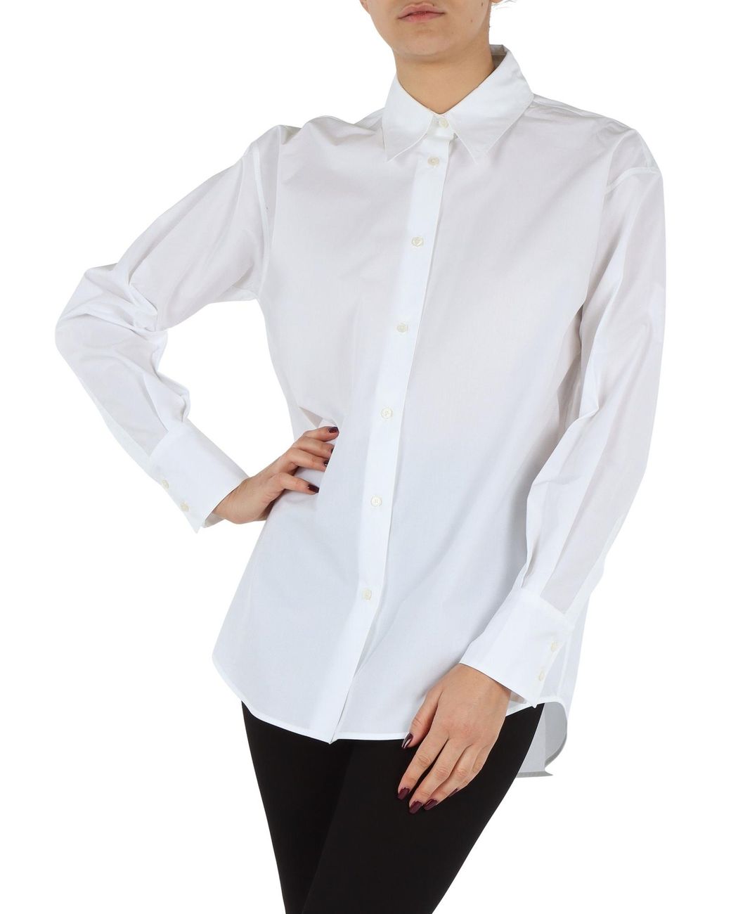 Fabiana Filippi White Long Sleeved Poplin Shirt