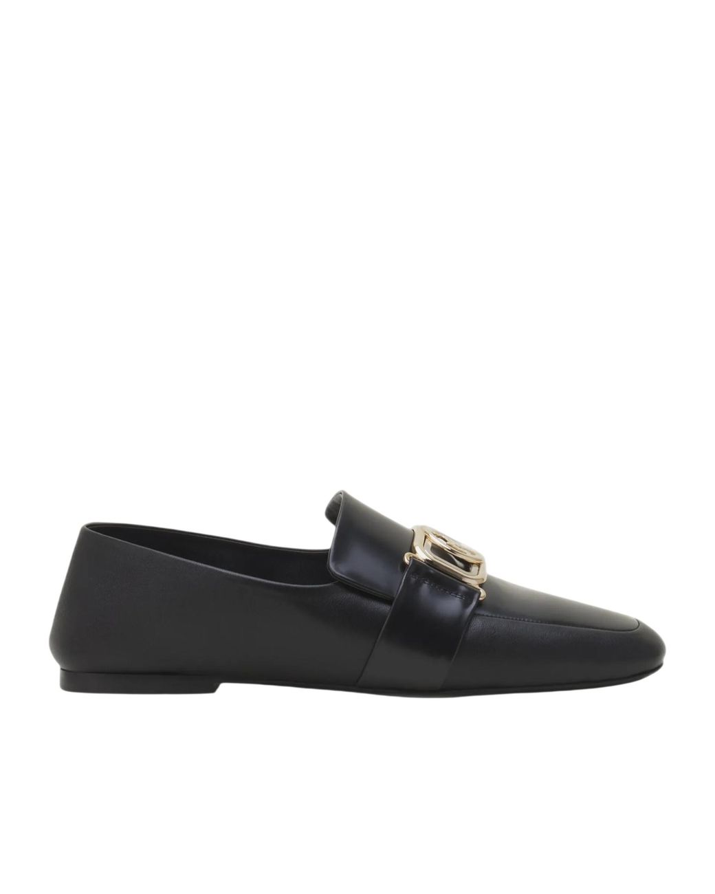 Lanvin Black Buckled Loafers