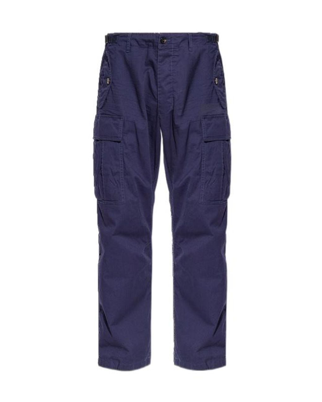 DSquared² Blue Logo Printed Cargo Trousers for men