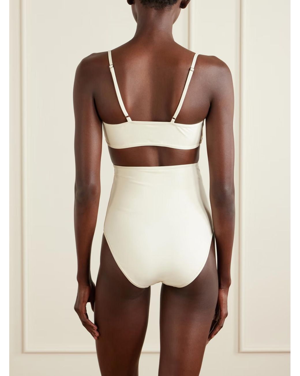 Totême White High-Waisted Bikini Bottoms