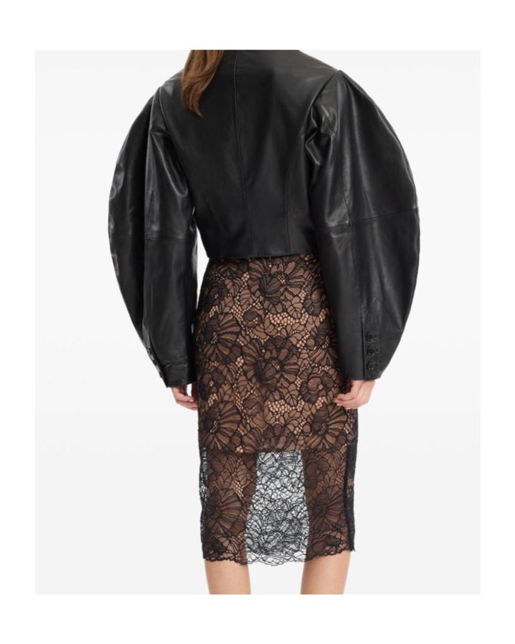 ROTATE BIRGER CHRISTENSEN Black Leather Jacket