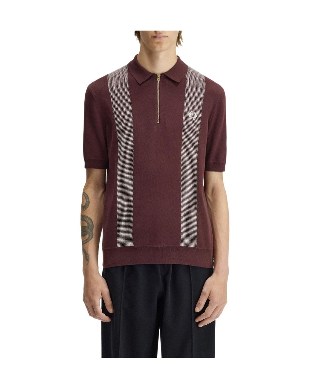 Fred Perry Purple Short Sleeve Polo Shirt for men