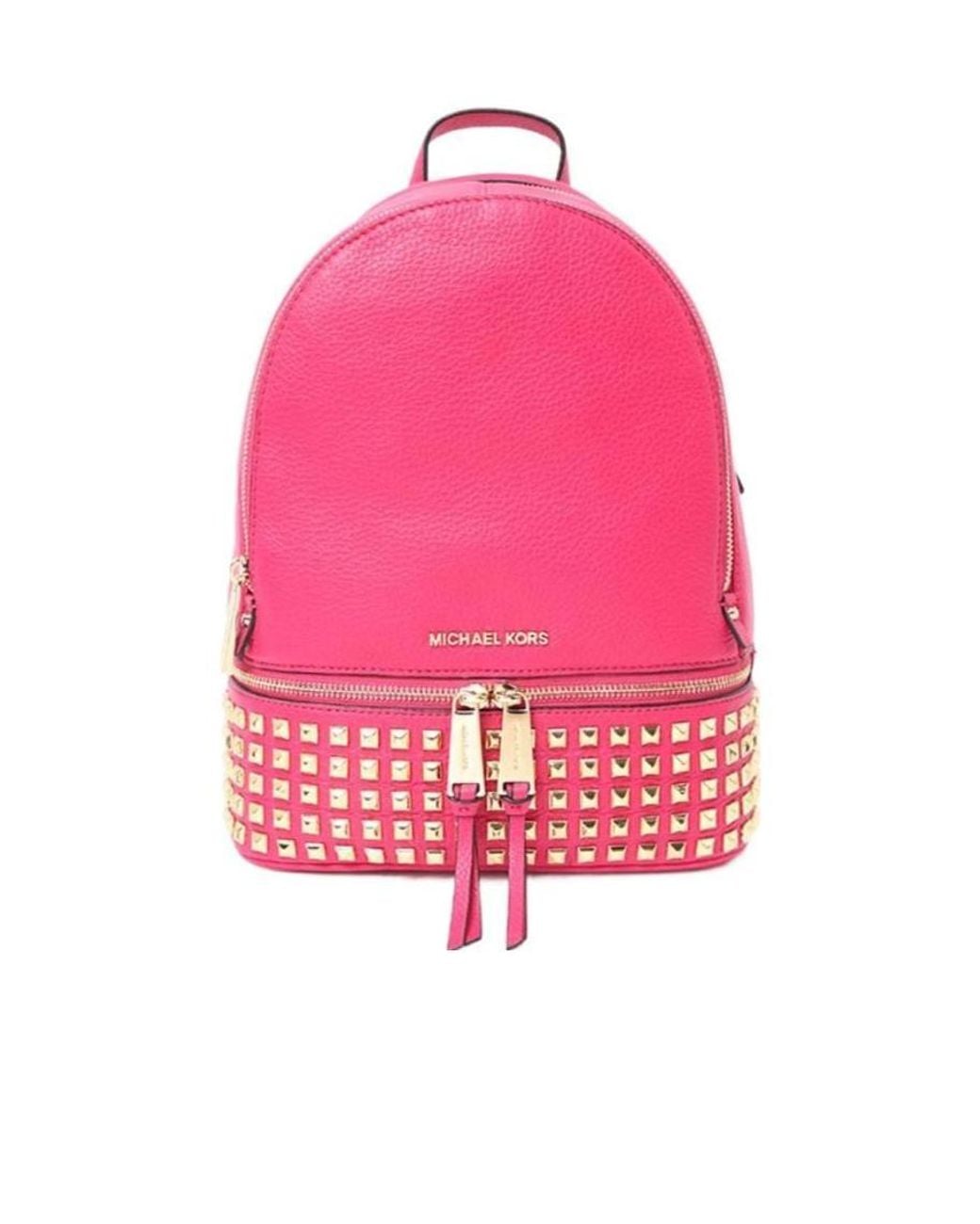 Michael Kors Pink Rhea Large Backpack