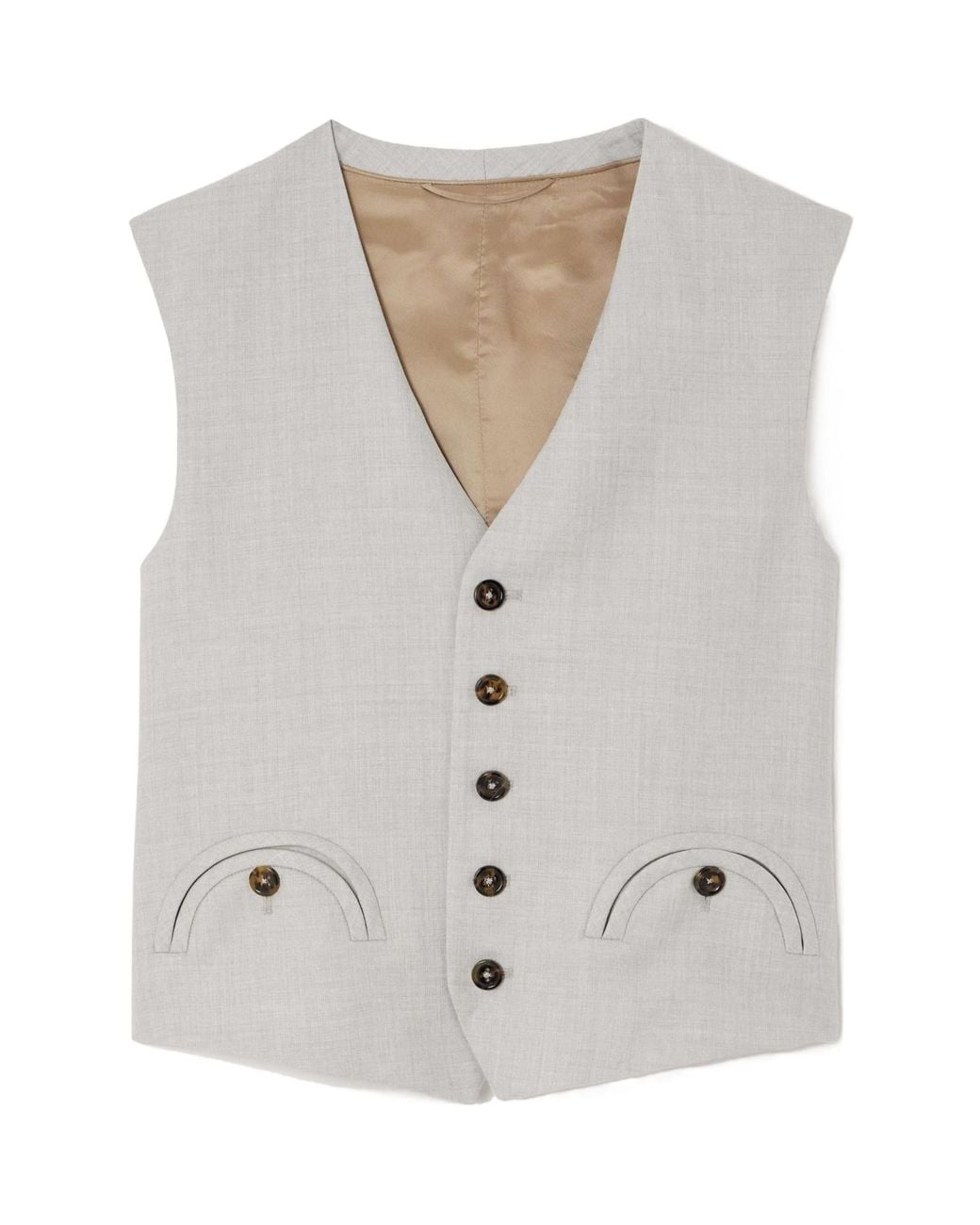 Blazé Milano White Sleeveless Vest