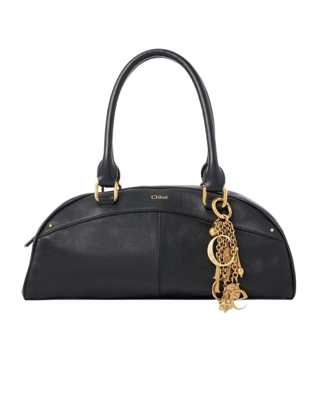 Chloé Black Chloé Bowling Zipped Top Handle Bag