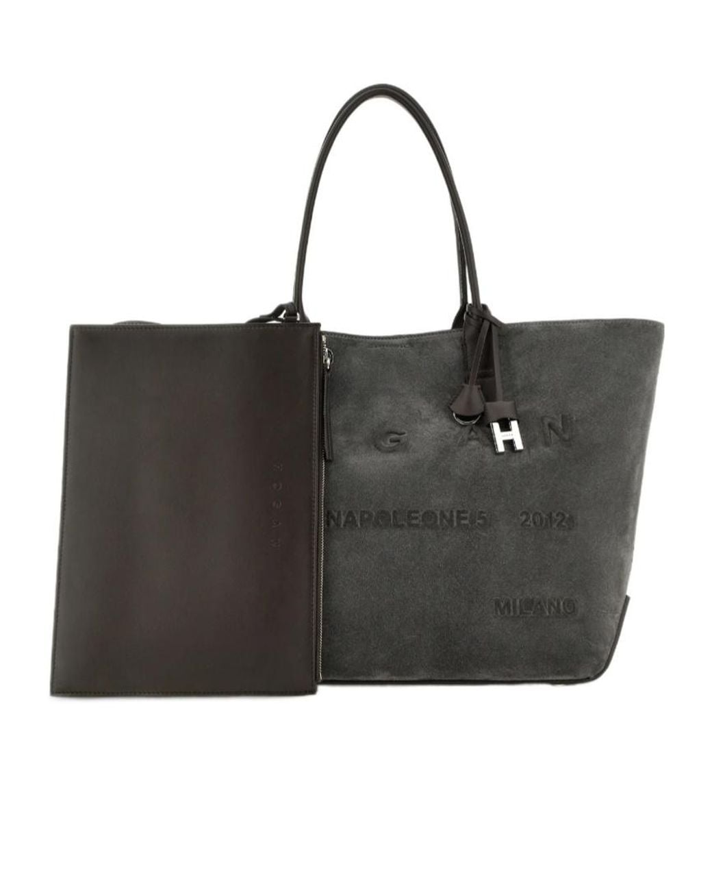 Hogan Black Address Medium Shopping Bag