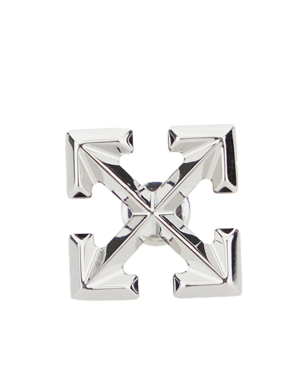Off-White c/o Virgil Abloh White Arrow Logo Engraved Earring for men