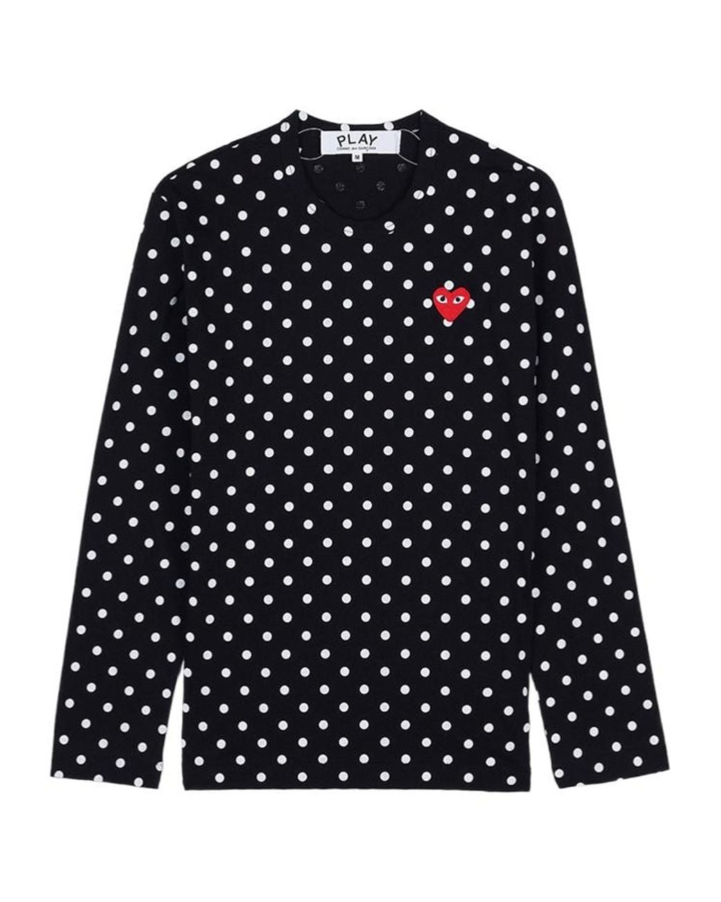 Comme des Garçons Blue Polka Dot Long-Sleeved T-Shirt for men