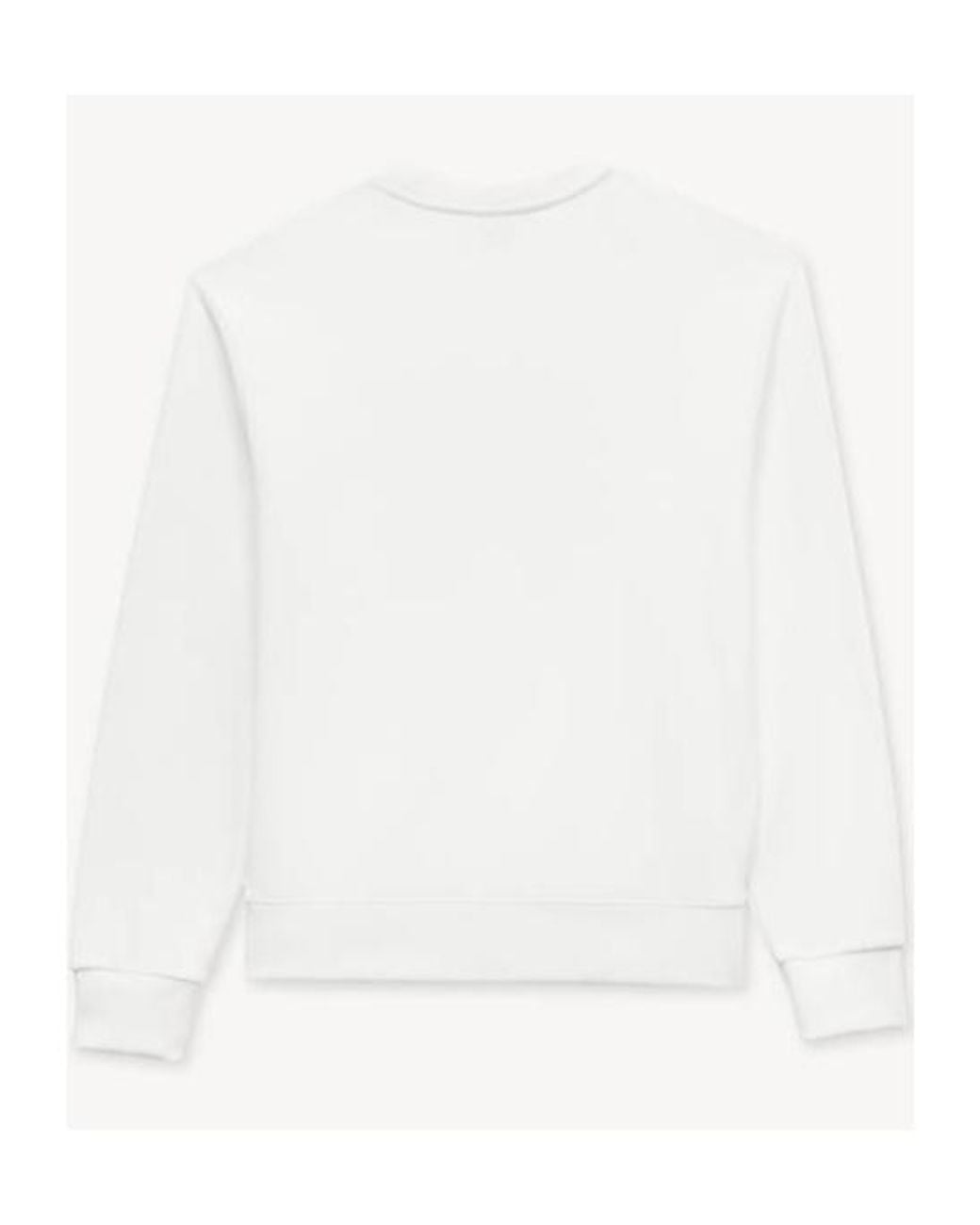 KENZO White Logo Embroidered Crewneck Sweatshirt for men