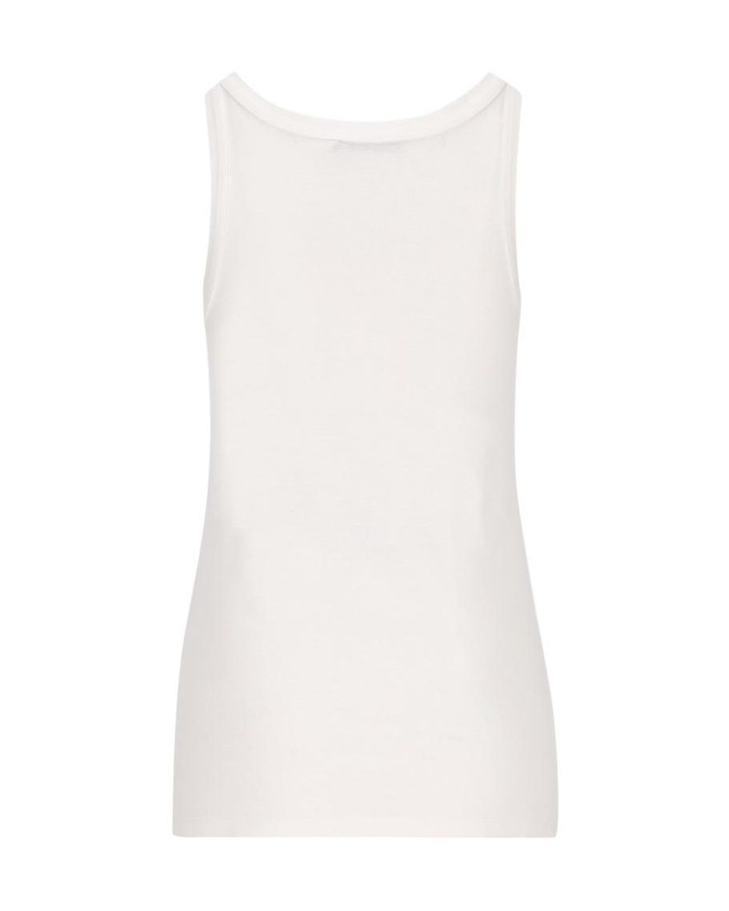 Prada White Cut-Out Detailed Sleeveless Top