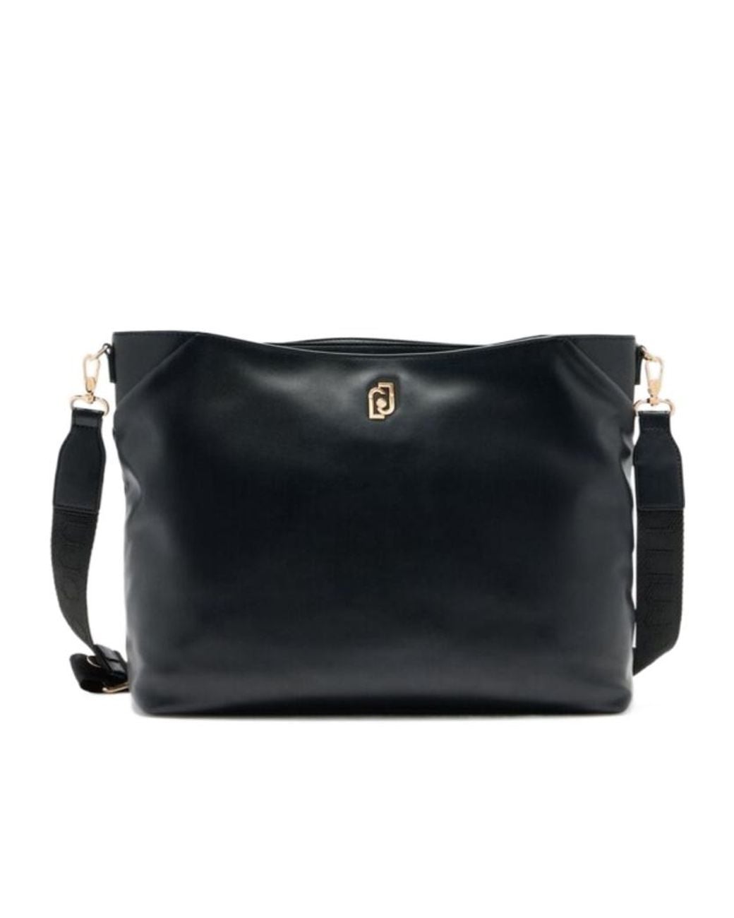 Liu Jo Black Charm Detailed Medium Tote Bag