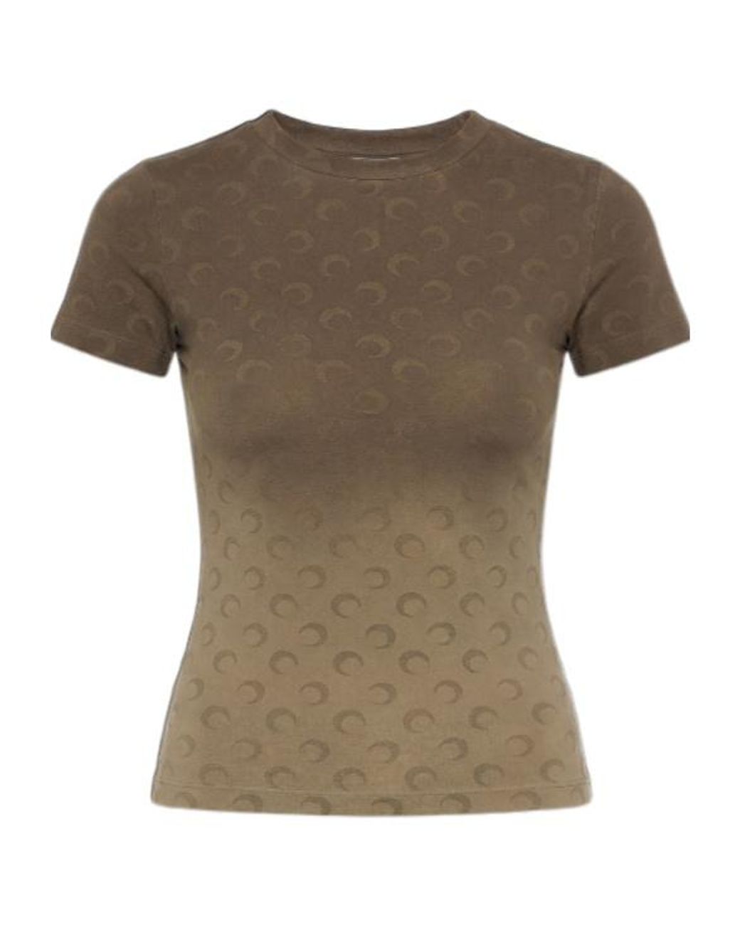 MARINE SERRE Green Faded Moon Baby Fit T-Shirt