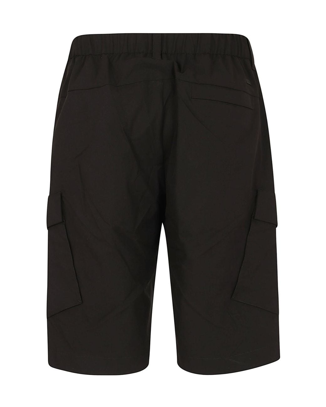 Herno Black Elasticated Waistband Cargo Shorts for men