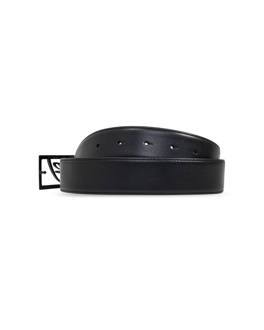 Brioni Black Belt With Logo for men
