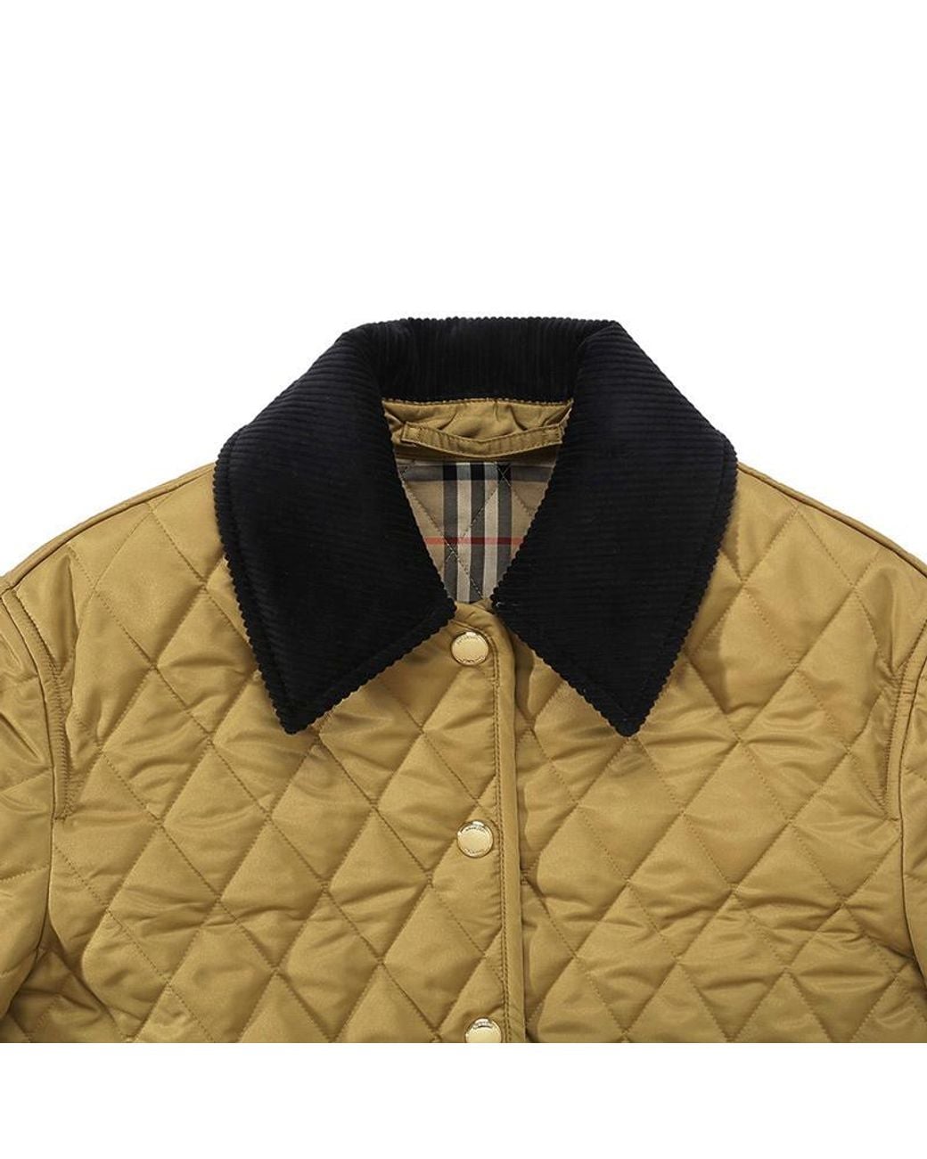 Burberry Green Long Sleeved Quilted Jacket
