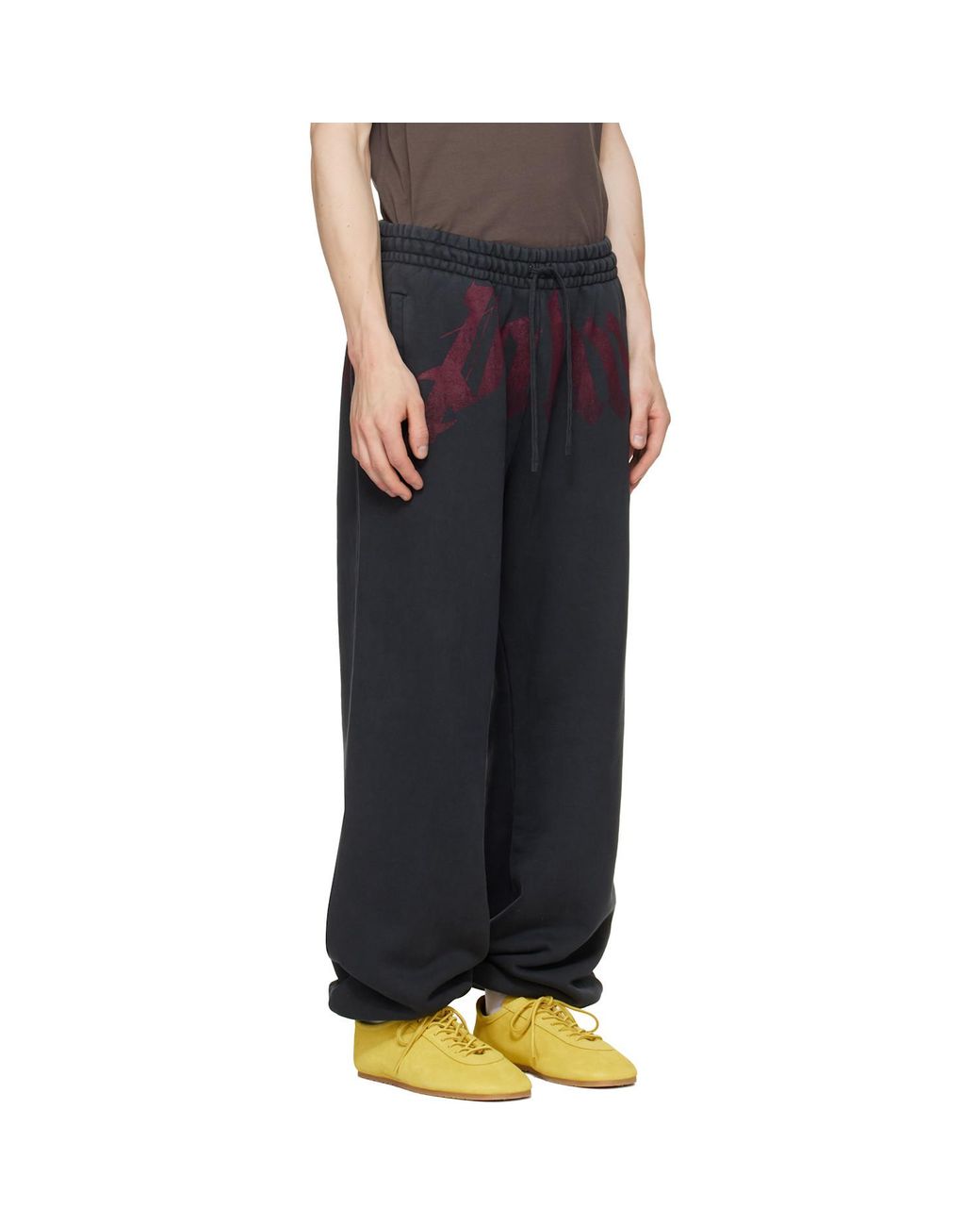 Palm Angels Blue Logo-Print Track Pants for men