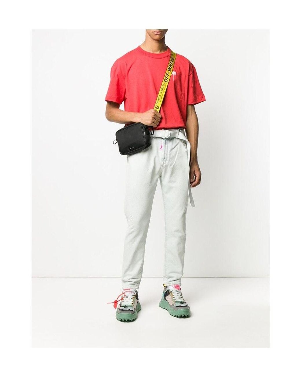 Off-White c/o Virgil Abloh White Belted Straight Jeans for men