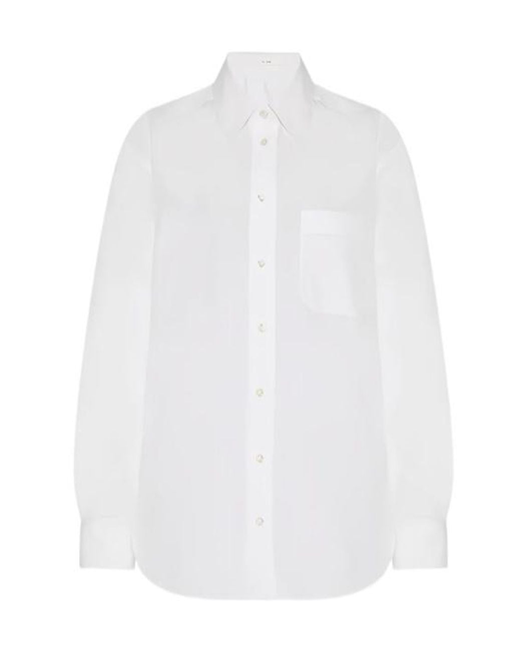 The Row White Chest-Pocket Classic-Collar Shirt