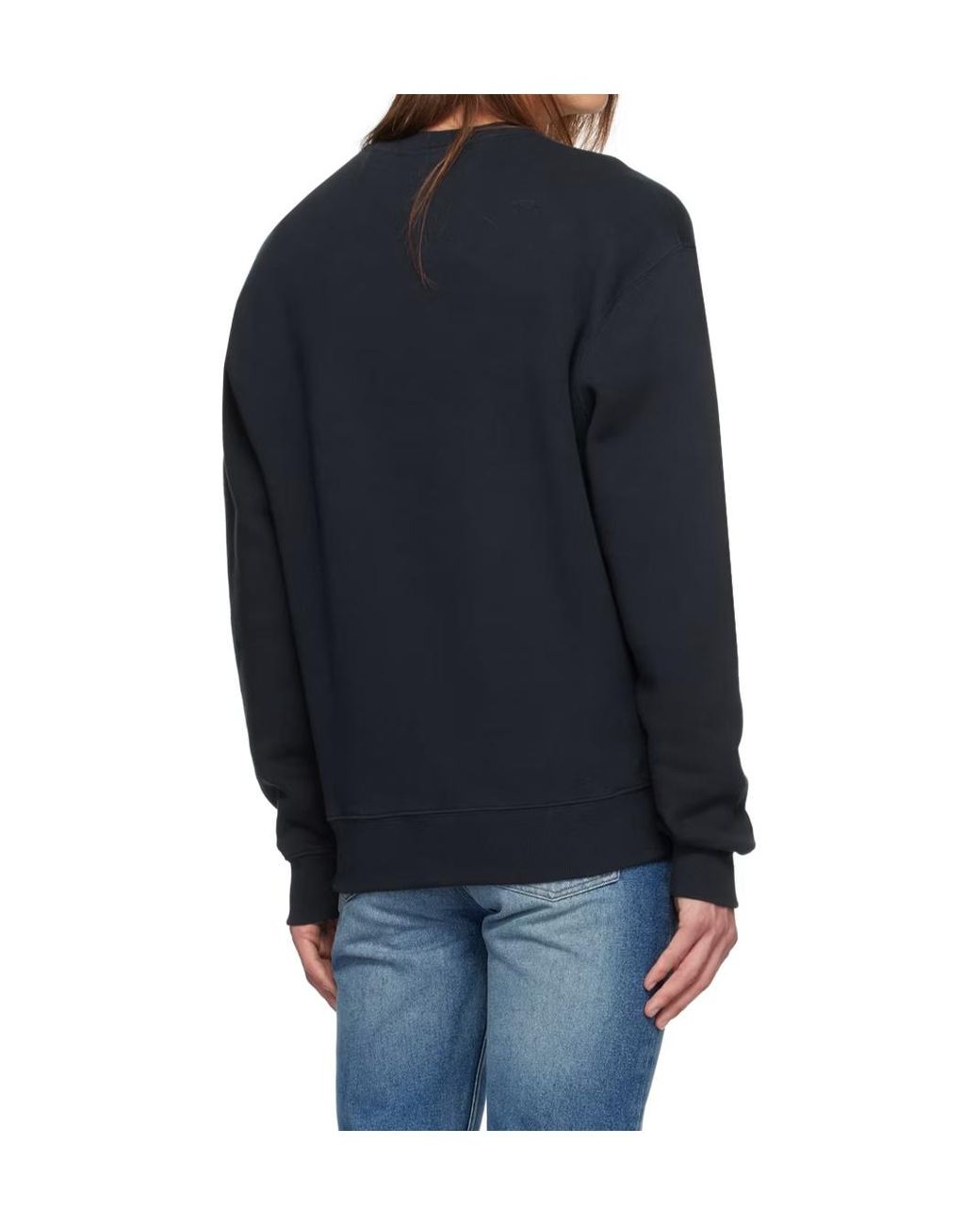 Maison Kitsuné Black Maison Kitsuné Outdoor Profile Fox Crewneck Sweatshirt for men