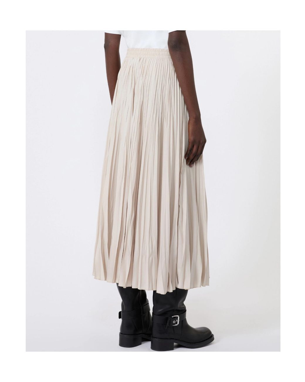 Weekend by Maxmara Natural Wkdfoggia Long Pleated Skirt