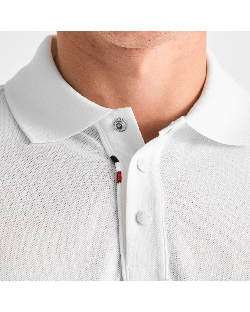 Moncler White Pure Short-Sleeve Polo for men