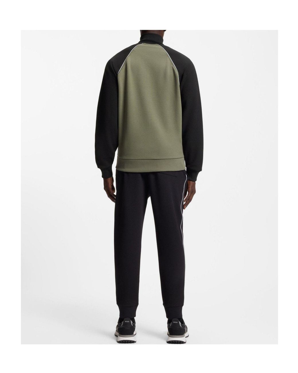 Boss Green Sleeve Bomber Sweat Jacket for men