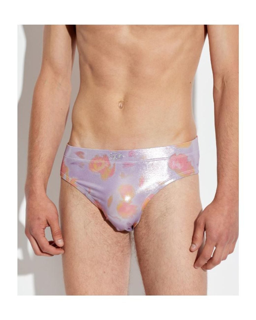 DIESEL Purple Alfie Utl Printed Swim Briefs for men
