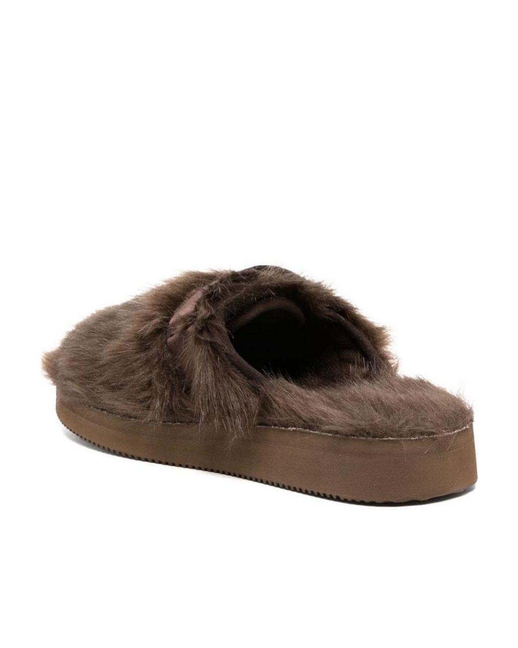 Suicoke Brown Zavo Zeu Logo Patch Flat Slippers for men