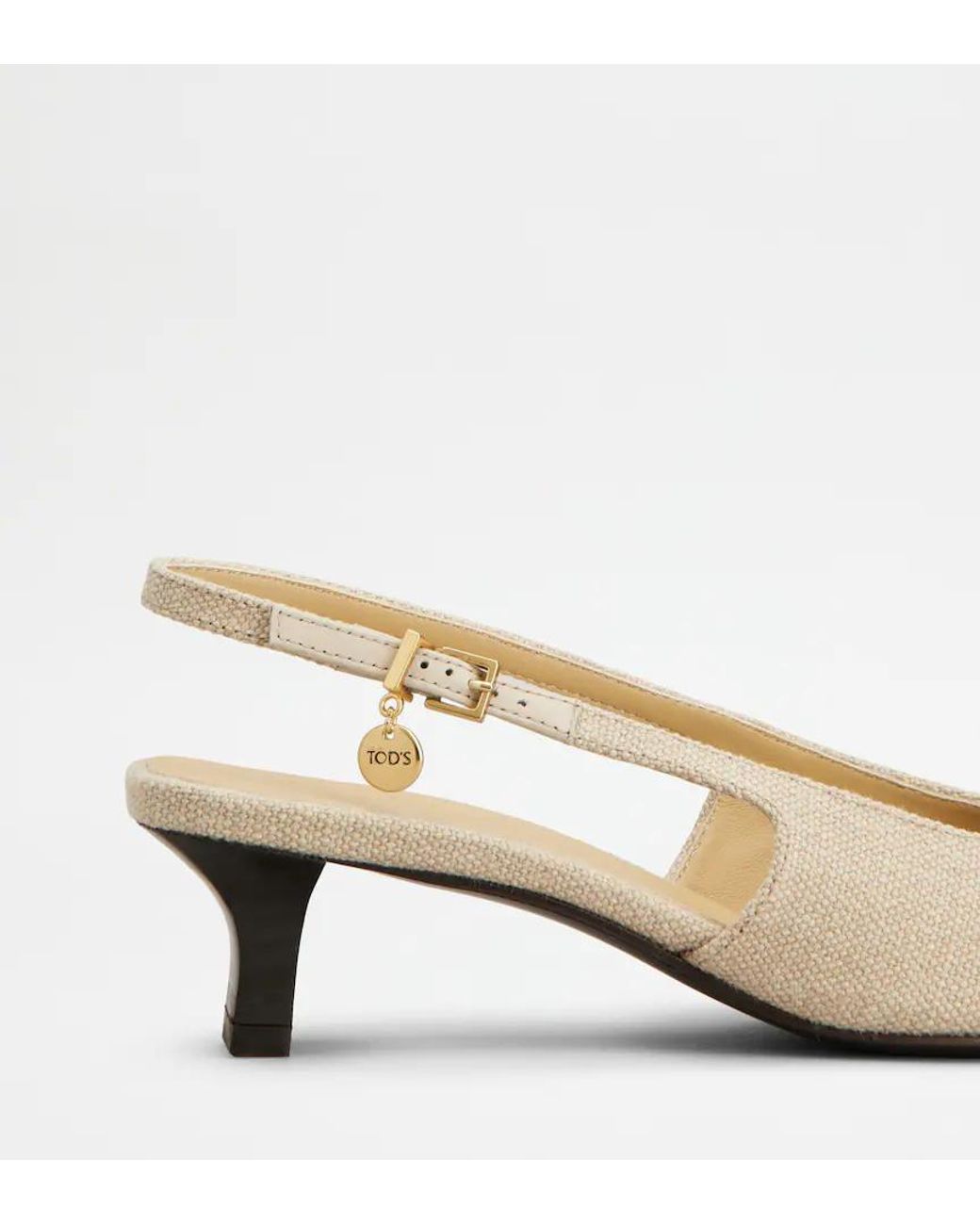 Tod's Natural Open-Toe High-Heeled Sandals