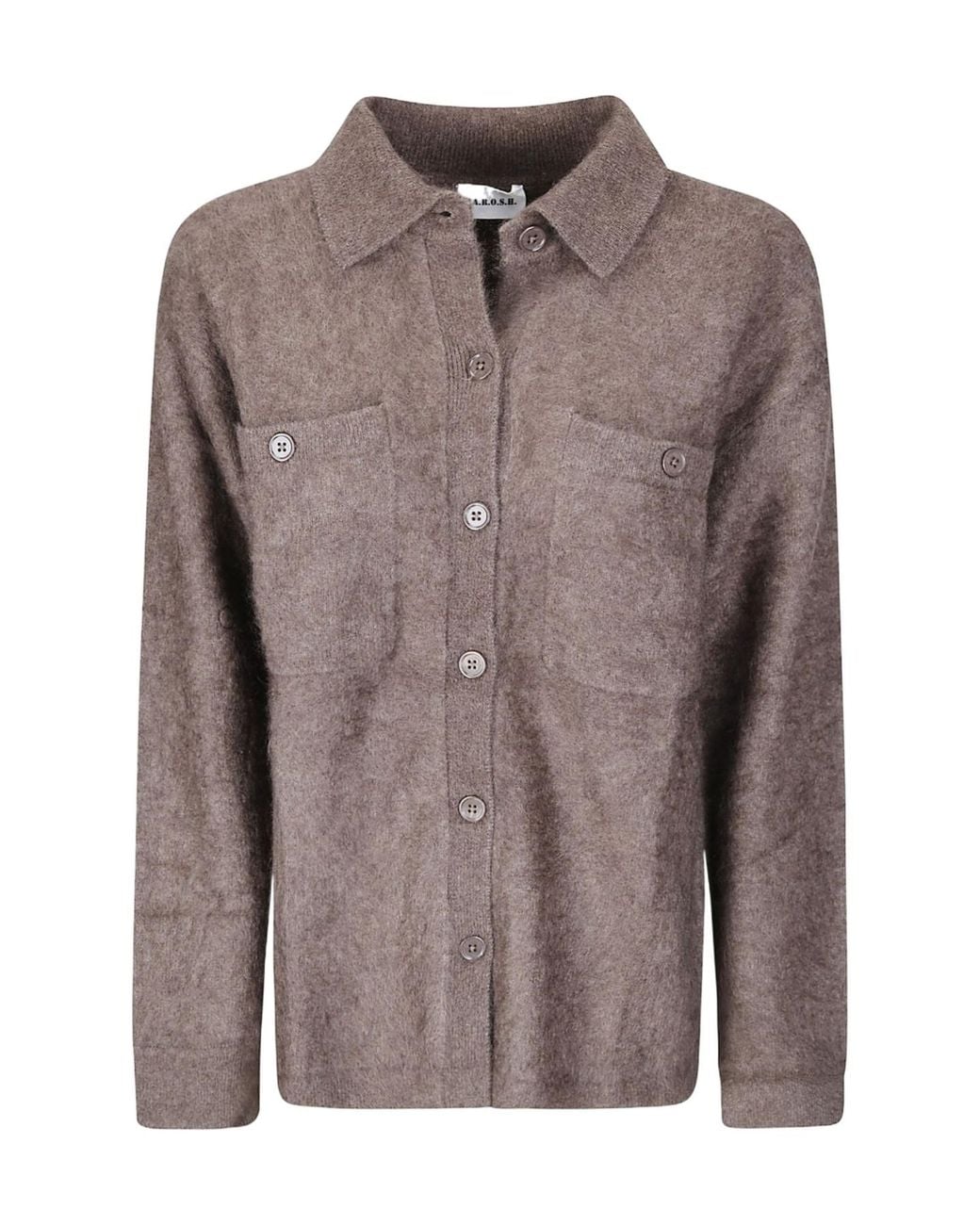 P.A.R.O.S.H. Brown P.A.R.O..H. Buttoned Shirt Cardigan