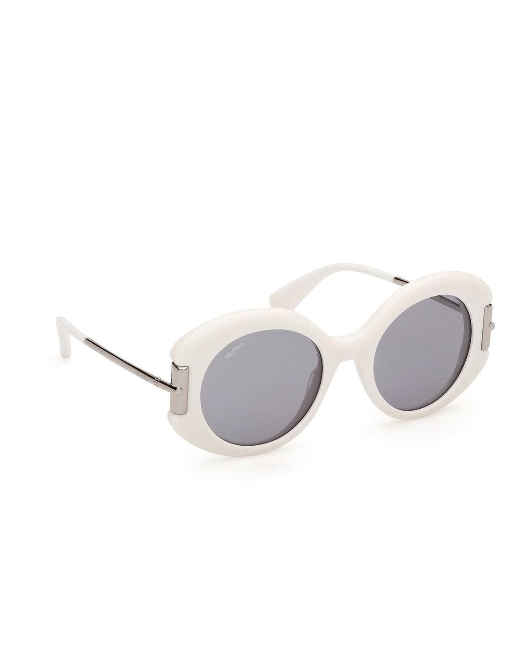Max Mara White Round Frame Sunglasses