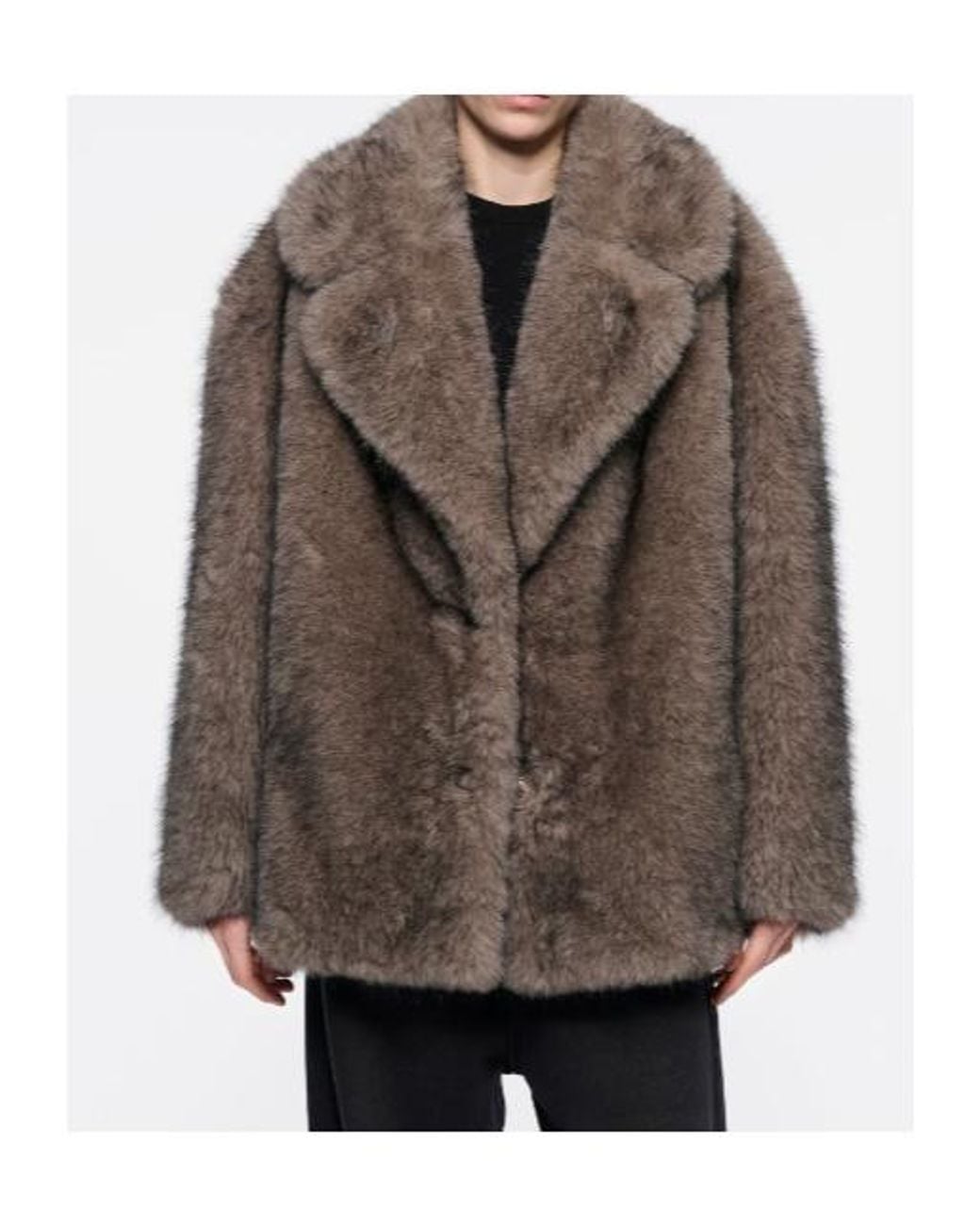 Stand Studio Brown Angelika Faux Fur Jacket
