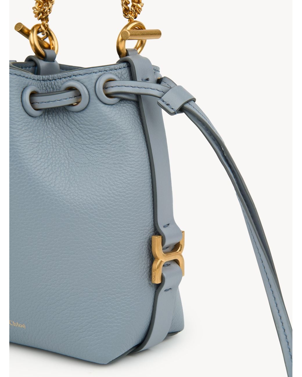 Chloé Blue Tasche Leather Bucket Bag