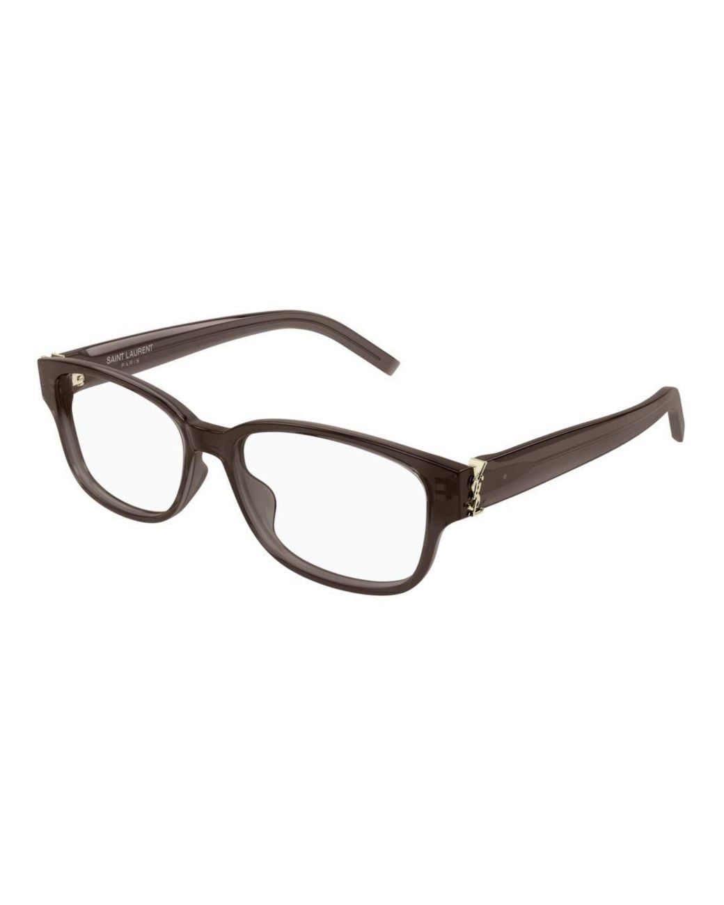 Saint Laurent White Eyewear Rectangle Frame Glasses for men