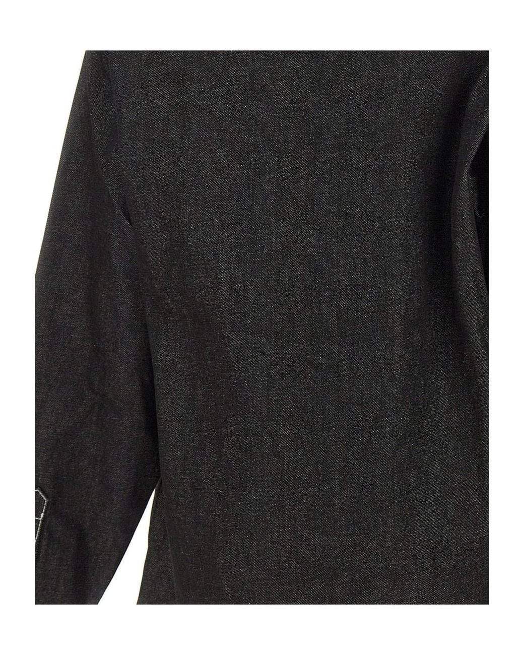 Entire studios Black Snap-Button Denim Shirt for men